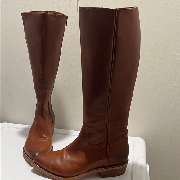 Brown Leather Knee-High FRYE Boots - Picture 5 of 15